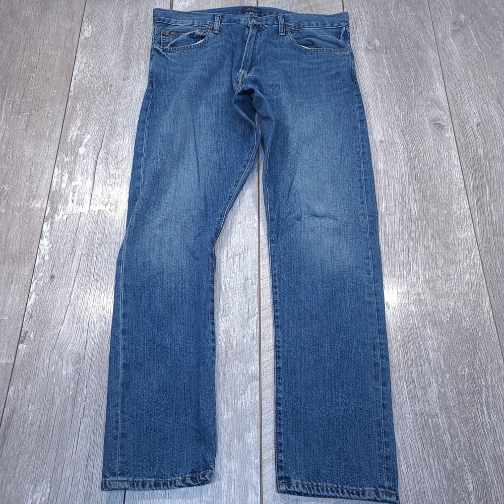 Polo Ralph Lauren Sullivan Slim Jeans Mens 35x32 Blue Denim Preppy Pants